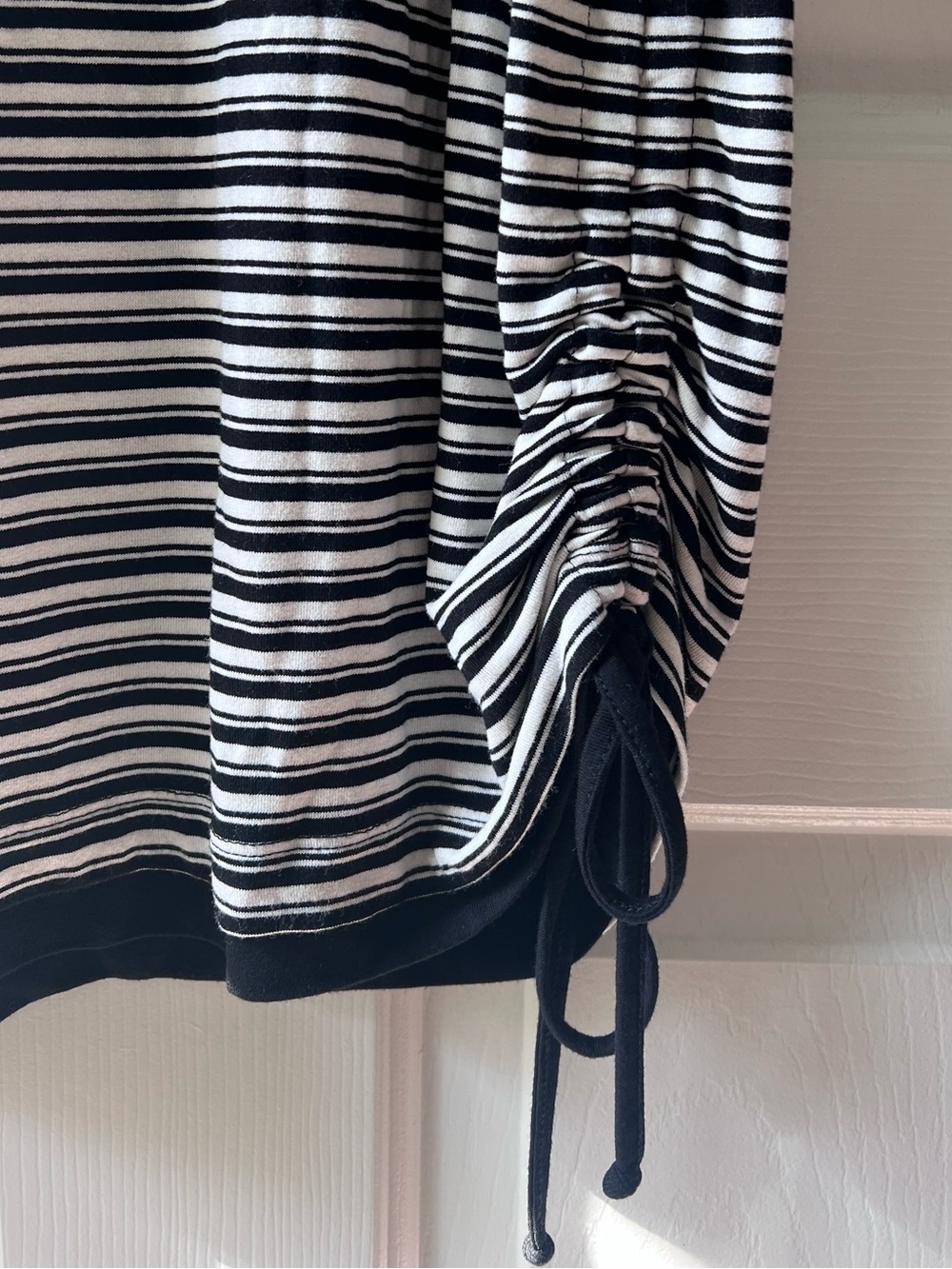 Athleta Reversible Sleeveless Striped Wrap Style Dress Black White Size S - Picture 9 of 10